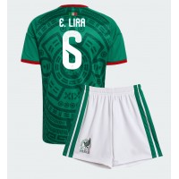 Billiga Mexiko Erik Lira #6 Barnkläder Hemma fotbollskläder till baby VM 2026 Kortärmad (+ Korta byxor)